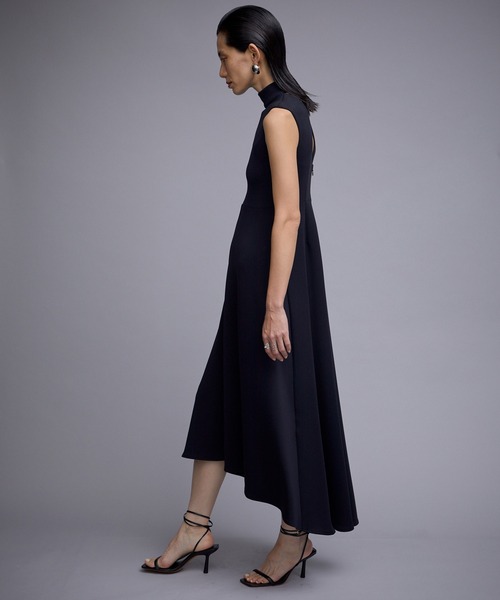 THINGS THAT MATTER（シングス ザット マター）の「SPONDISH JERSEY LONG FLARE DRESS / スポンディッシュジャージロングフレアドレス（ワンピース・レディース・ブラック/グリーン・1/2）」の22枚目の写真