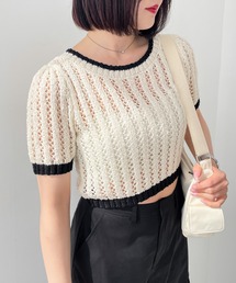 Heather | 透かし編みニット（半袖）118736(ニット/セーター)