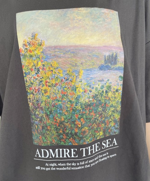 Ada.（エイダ）の「絵画プリント ビッグTシャツ（Tシャツ/カットソー・レディース・ブラック/オフホワイト/ブルー・FREE）」の15枚目の写真