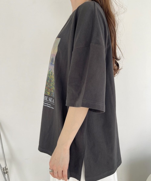 新品未使用 Harikae フォトプリントカットソー セール】絵画プリント ビッグTシャツ（Tシャツ/カットソー