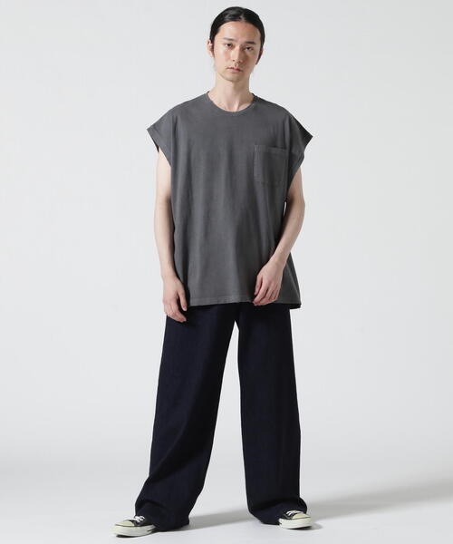 DANKE SCHON（ダンケシェーン）の「【WEB&DEPOT限定】DankeSchon/ダンケシェーン/活性染ポケットノースリーブ（タンクトップ・レディース・ベージュ/ブラック・L/M）」の14枚目の写真