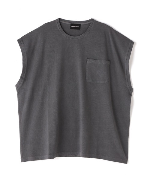 DANKE SCHON（ダンケシェーン）の「【WEB&DEPOT限定】DankeSchon/ダンケシェーン/活性染ポケットノースリーブ（タンクトップ・レディース・ベージュ/ブラック・L/M）」の2枚目の写真