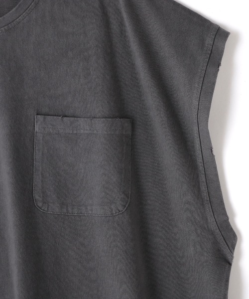 DANKE SCHON（ダンケシェーン）の「【WEB&DEPOT限定】DankeSchon/ダンケシェーン/活性染ポケットノースリーブ（タンクトップ・レディース・ベージュ/ブラック・L/M）」の5枚目の写真