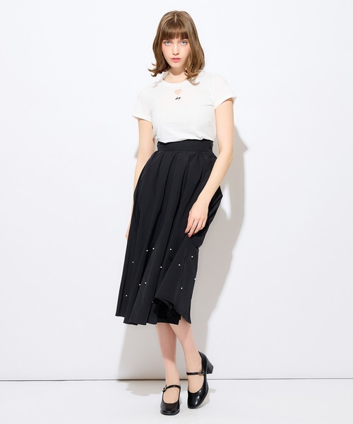 DEICY(デイシー)の「ハートカットアウトTシャツ(Tシャツ/カットソー・レディース・ピンク/ベージュ/オフホワイト・FREE)」の6枚目の写真