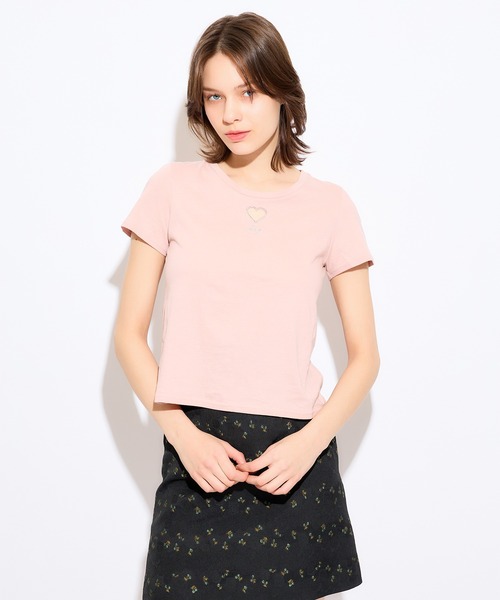 DEICY(デイシー)の「ハートカットアウトTシャツ(Tシャツ/カットソー・レディース・ピンク/ベージュ/オフホワイト・FREE)」の10枚目の写真