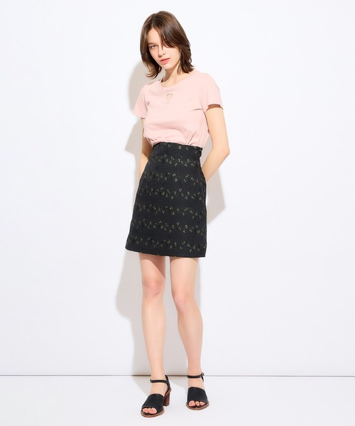 DEICY(デイシー)の「ハートカットアウトTシャツ(Tシャツ/カットソー・レディース・ピンク/ベージュ/オフホワイト・FREE)」の4枚目の写真