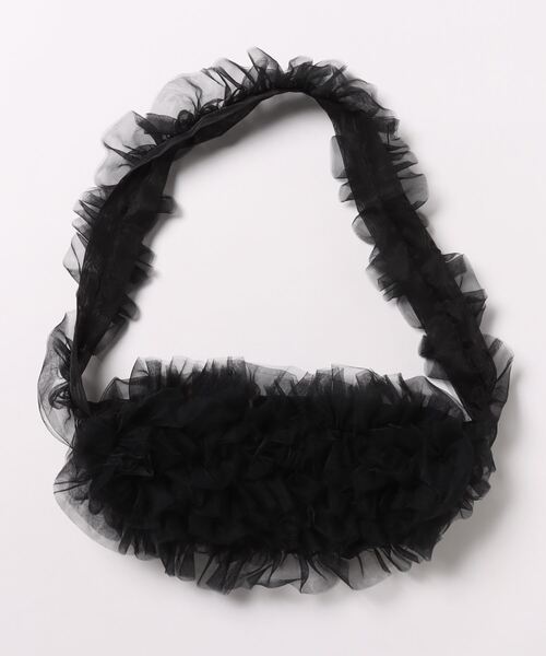 Bab（バブ）の「オーガンジーチュールフリルボディーバッグ（ボディバッグ/ウエストポーチ・レディース・ライトグレー/アイボリー/ブラック・FREE）」の20枚目の写真