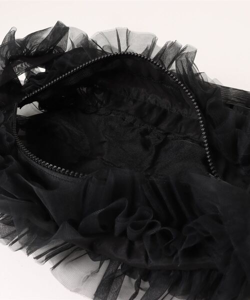 Bab（バブ）の「オーガンジーチュールフリルボディーバッグ（ボディバッグ/ウエストポーチ・レディース・ライトグレー/アイボリー/ブラック・FREE）」の22枚目の写真