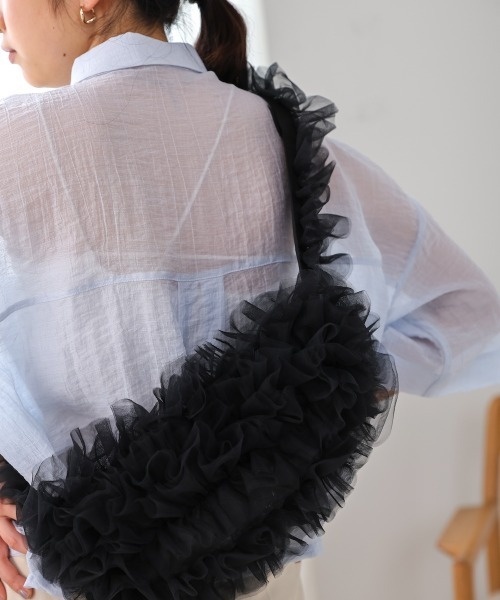 フリルボディバッグ フリルのボディバック ボディバッグ・ウエストポーチ mino 通販