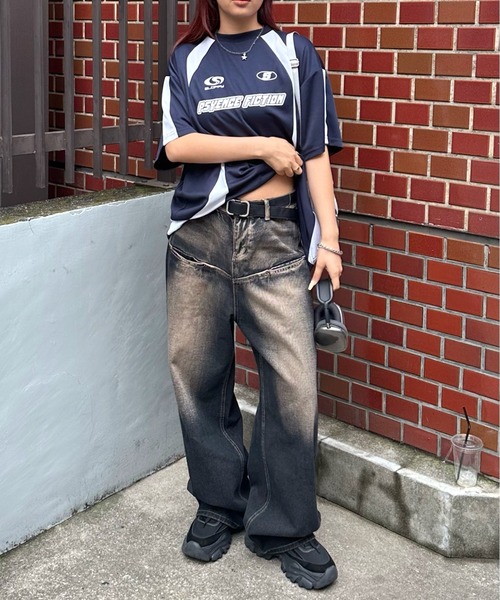WHO'S WHO gallery(フーズフーギャラリー)の「【SLOPPY/スロッピー】ユニフォームトップス(Tシャツ/カットソー・レディース・ブラック/ネイビー/オフホワイト・FREE)」の10枚目の写真