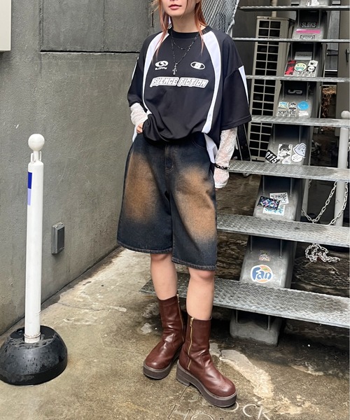 WHO'S WHO gallery(フーズフーギャラリー)の「【SLOPPY/スロッピー】ユニフォームトップス(Tシャツ/カットソー・レディース・ブラック/ネイビー/オフホワイト・FREE)」の6枚目の写真