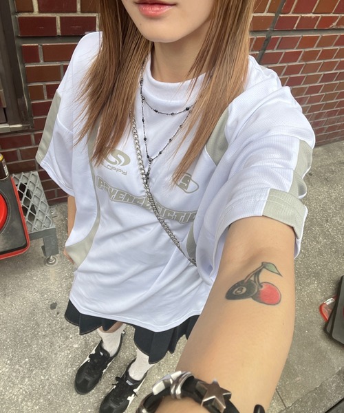 WHO'S WHO gallery(フーズフーギャラリー)の「【SLOPPY/スロッピー】ユニフォームトップス(Tシャツ/カットソー・レディース・ブラック/ネイビー/オフホワイト・FREE)」の14枚目の写真