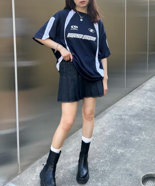 WHO'S WHO gallery(フーズフーギャラリー)の「【SLOPPY/スロッピー】ユニフォームトップス(Tシャツ/カットソー・レディース・ブラック/ネイビー/オフホワイト・FREE)」の16枚目の写真