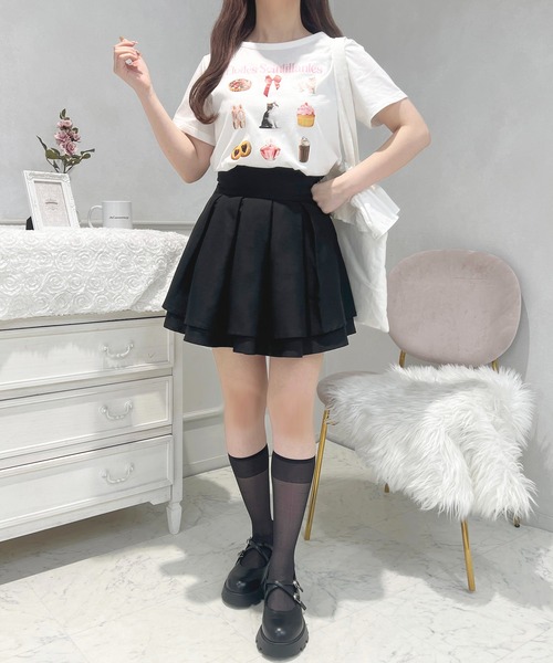 apres jour(アプレジュール)の「French girly collection イロイロプリントTシャツ【ZOZOTOWN限定アイテム】(Tシャツ/カットソー・レディース・オフホワイト/ライトピンク・X-LARGE/フリー)」の7枚目の写真