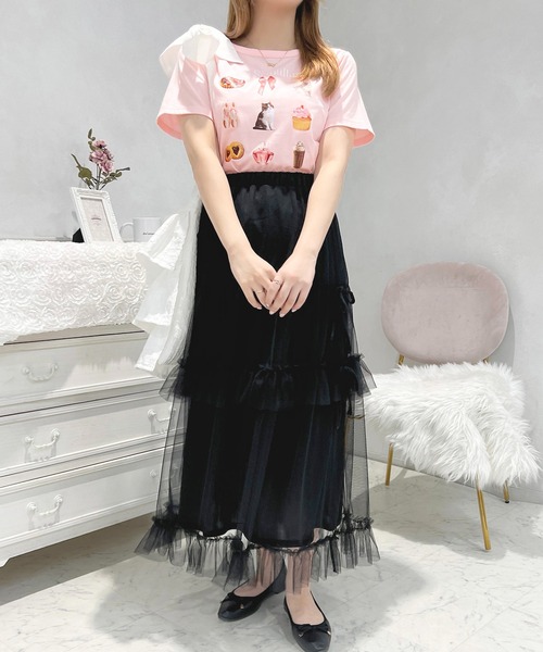 apres jour(アプレジュール)の「French girly collection イロイロプリントTシャツ【ZOZOTOWN限定アイテム】(Tシャツ/カットソー・レディース・オフホワイト/ライトピンク・X-LARGE/フリー)」の13枚目の写真