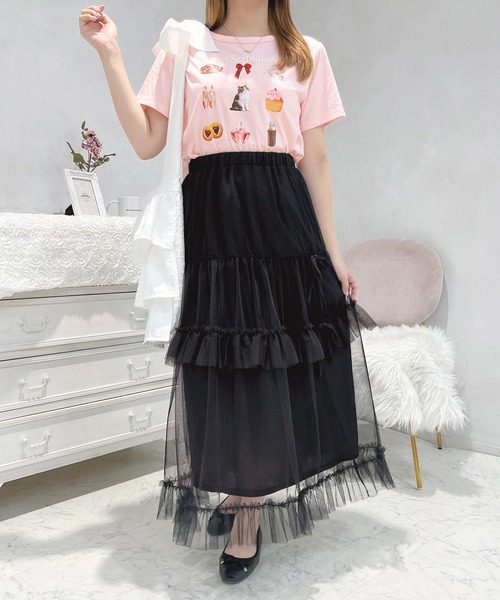apres jour(アプレジュール)の「French girly collection イロイロプリントTシャツ【ZOZOTOWN限定アイテム】(Tシャツ/カットソー・レディース・オフホワイト/ライトピンク・X-LARGE/フリー)」の15枚目の写真
