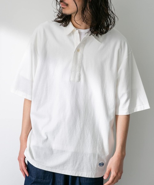 ARMY TWILL（アーミーツイル）の「ARMY TWILL　Back Jersey Pullover Shirts（ポロシャツ・メンズ・ブルー/ホワイト/カーキ・MEDIUM/LARGE）」の2枚目の写真