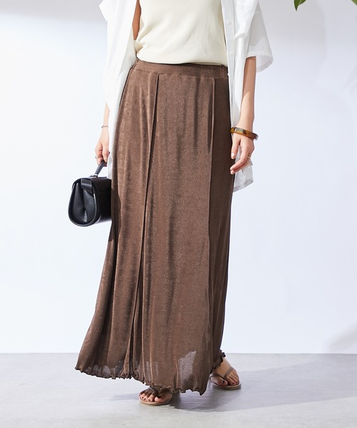 un dix cors（アンディコール）の「シャイニーイージースカート（スカート・レディース・ブラック/ブラウン/ピンク・FREE）」の3枚目の写真