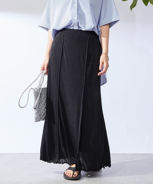 un dix cors（アンディコール）の「シャイニーイージースカート（スカート・レディース・ブラック/ブラウン/ピンク・FREE）」の2枚目の写真