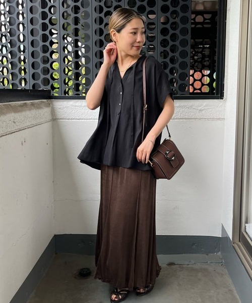 un dix cors（アンディコール）の「シャイニーイージースカート（スカート・レディース・ブラック/ブラウン/ピンク・FREE）」の6枚目の写真