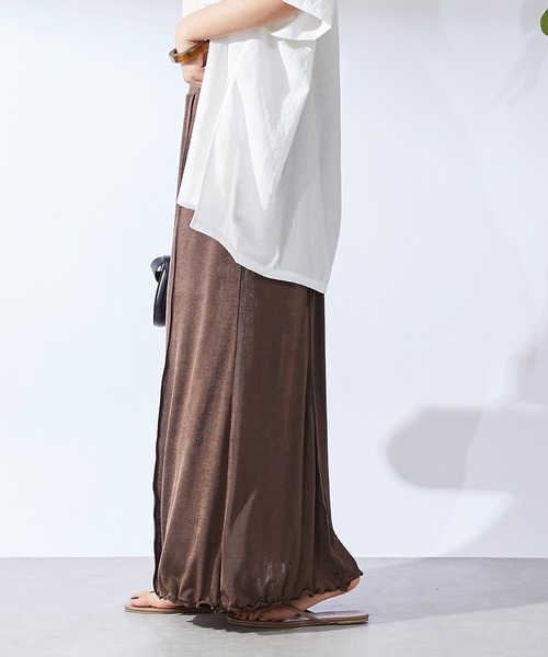 un dix cors（アンディコール）の「シャイニーイージースカート（スカート・レディース・ブラック/ブラウン/ピンク・FREE）」の18枚目の写真