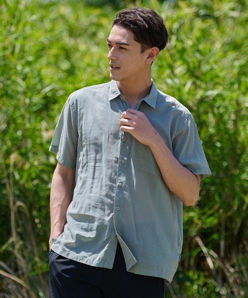 Eddie Bauer(エディーバウアー)の「ボイル 半袖シャツ(シャツ/ブラウス・メンズ・ダークネイビー/ホワイト/サファリグリーン/ブルー・L/XL/S/XXL/M)」の3枚目の写真