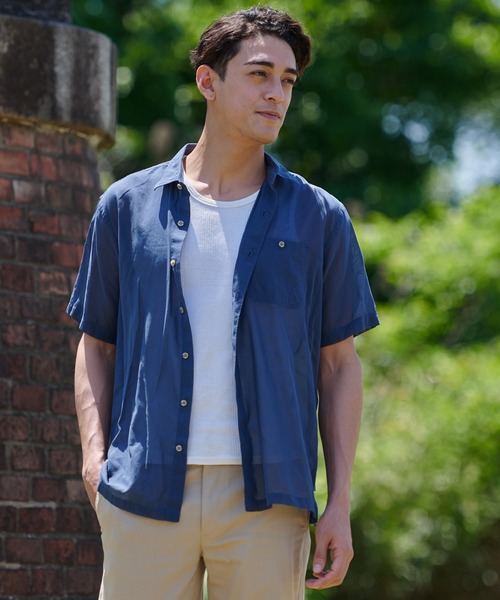 Eddie Bauer(エディーバウアー)の「ボイル 半袖シャツ(シャツ/ブラウス・メンズ・ダークネイビー/ホワイト/サファリグリーン/ブルー・L/XL/S/XXL/M)」の7枚目の写真