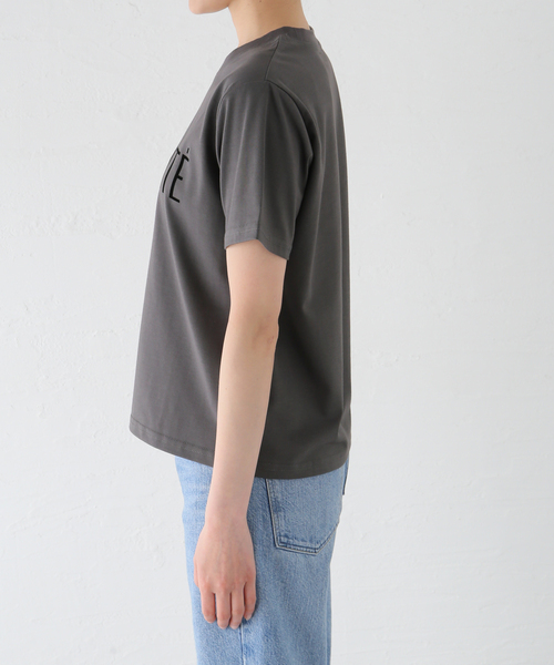 B.C STOCK(ベーセーストック)の「フロッキープリントTシャツ(Tシャツ/カットソー・レディース・ブラック系その他/ベージュ/ホワイト・FREE)」の14枚目の写真
