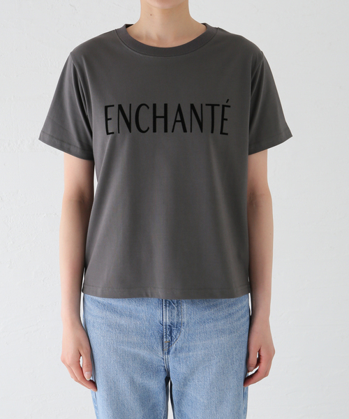 B.C STOCK(ベーセーストック)の「フロッキープリントTシャツ(Tシャツ/カットソー・レディース・ブラック系その他/ベージュ/ホワイト・FREE)」の8枚目の写真