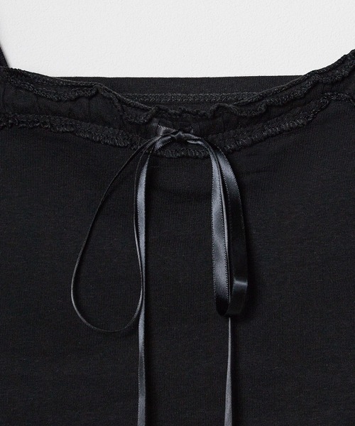 Chick(チック)の「フリル ×リボンキャミソール(キャミソール・レディース・グレー/ブラック/ホワイト・FREE)」の20枚目の写真