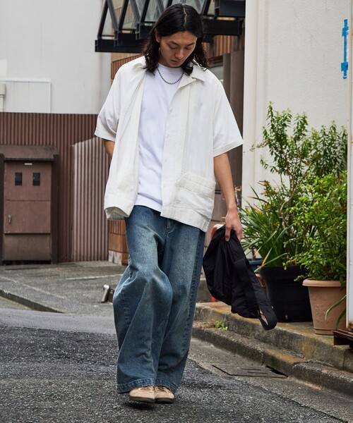 FREAK'S STORE（フリークスストア）の「FREAK’S STORE/フリークスストア インド製　リラックスフィット キューバシャツ ショートスリーブ（シャツ/ブラウス・メンズ・ホワイト/サックスブルー/ブラック・MEDIUM/LARGE）」の17枚目の写真