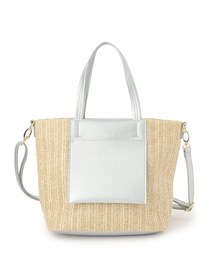 SHOO・LA・RUE | 【2WAY】フロントポケット雑材風トートバッグ(トートバッグ)