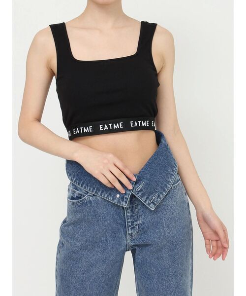 EATME（イートミー）の「ヘムロゴブラTOP（タンクトップ・レディース・ベージュ/ブラック・FREE）」の21枚目の写真