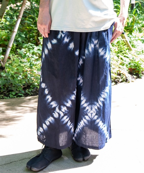 カヤ(カヤ)の「【カヤ】爽涼メンズワイドパンツ(その他パンツ・メンズ・ブラック/ネイビー/ダークグレー/ダークネイビー・FREE)」の1枚目の写真