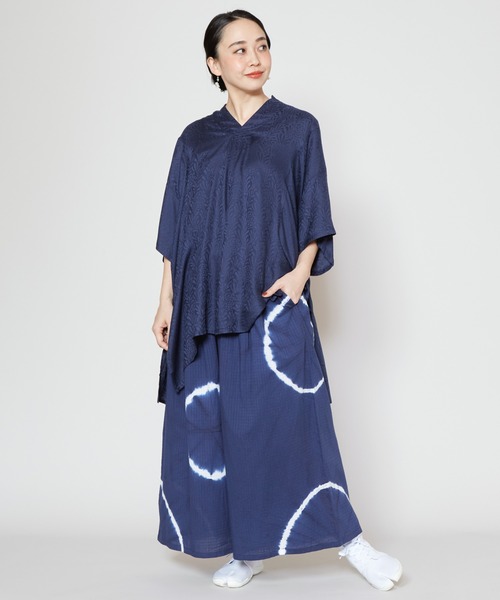 カヤ(カヤ)の「【カヤ】爽涼メンズワイドパンツ(その他パンツ・メンズ・ブラック/ネイビー/ダークグレー/ダークネイビー・FREE)」の13枚目の写真