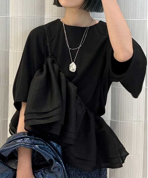 Ameri（アメリ）の「MARSHMALLOW LIKE LONG BLOUSE（Tシャツ