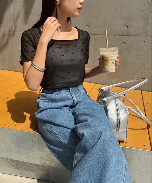 one after another NICE CLAUP（ワンアフターアナザーナイスクラップ）の「ハートミラー付きボストンバッグ（ボストンバッグ・レディース・シルバー/ピンク/ブラウン/ブラック・FREE）」の5枚目の写真