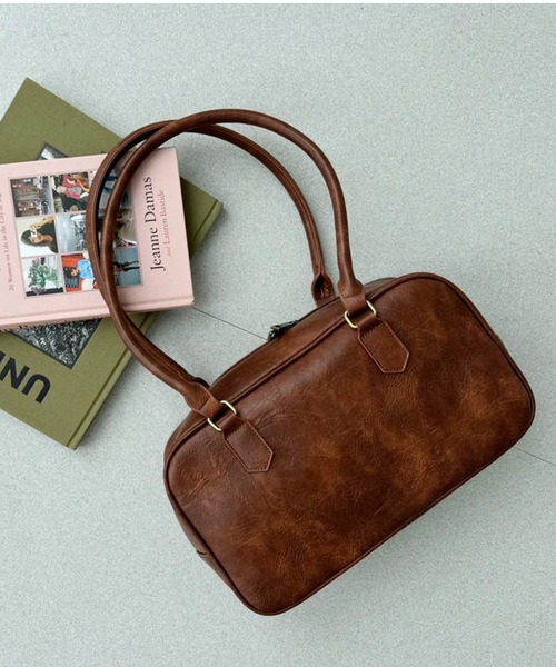 one after another NICE CLAUP（ワンアフターアナザーナイスクラップ）の「ハートミラー付きボストンバッグ（ボストンバッグ・レディース・シルバー/ピンク/ブラウン/ブラック・FREE）」の11枚目の写真