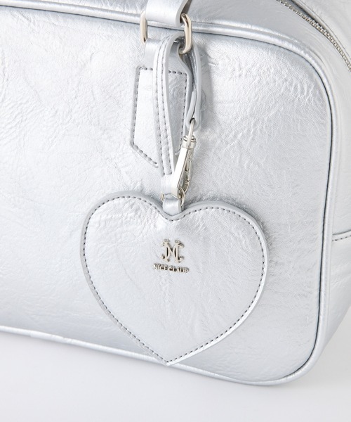 one after another NICE CLAUP（ワンアフターアナザーナイスクラップ）の「ハートミラー付きボストンバッグ（ボストンバッグ・レディース・シルバー/ピンク/ブラウン/ブラック・FREE）」の16枚目の写真