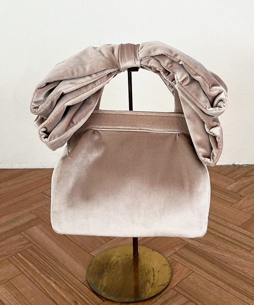 DEICY(デイシー)の「リボンハンドバッグ(ハンドバッグ・レディース・アイボリー/グレー・FREE)」の1枚目の写真