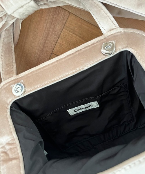 DEICY(デイシー)の「リボンハンドバッグ(ハンドバッグ・レディース・アイボリー/グレー・FREE)」の5枚目の写真