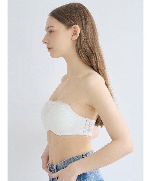 tutuanna(チュチュアンナ)の「総レースワイヤー入りチューブトップ(ブラジャー・レディース・オフホワイト/ブラック/ピンク/ライトピンク・B75/C65/C70/C75/D75/E65/E70/E75/B65/B70/D65/D70)」の17枚目の写真