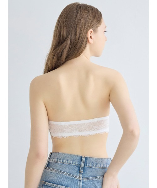 tutuanna(チュチュアンナ)の「総レースワイヤー入りチューブトップ(ブラジャー・レディース・オフホワイト/ブラック/ピンク/ライトピンク・B75/C65/C70/C75/D75/E65/E70/E75/B65/B70/D65/D70)」の16枚目の写真