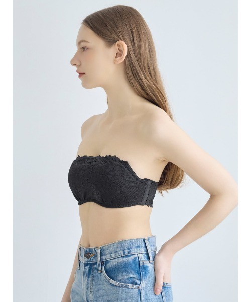 tutuanna(チュチュアンナ)の「総レースワイヤー入りチューブトップ(ブラジャー・レディース・オフホワイト/ブラック/ピンク/ライトピンク・B75/C65/C70/C75/D75/E65/E70/E75/B65/B70/D65/D70)」の14枚目の写真