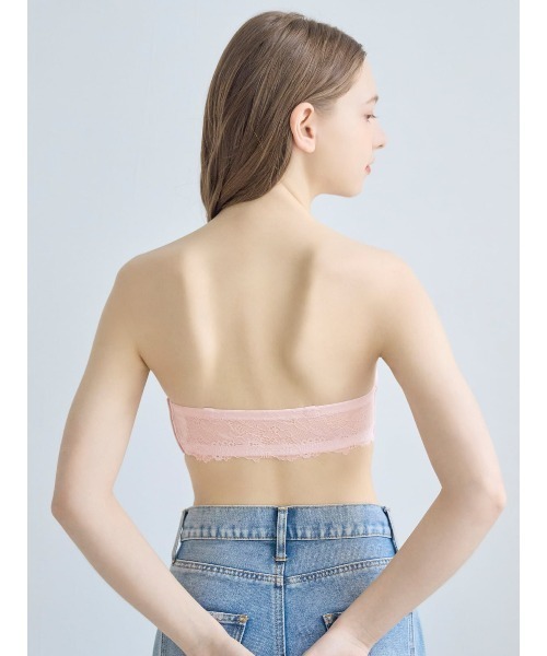 tutuanna(チュチュアンナ)の「総レースワイヤー入りチューブトップ(ブラジャー・レディース・オフホワイト/ブラック/ピンク/ライトピンク・B75/C65/C70/C75/D75/E65/E70/E75/B65/B70/D65/D70)」の10枚目の写真