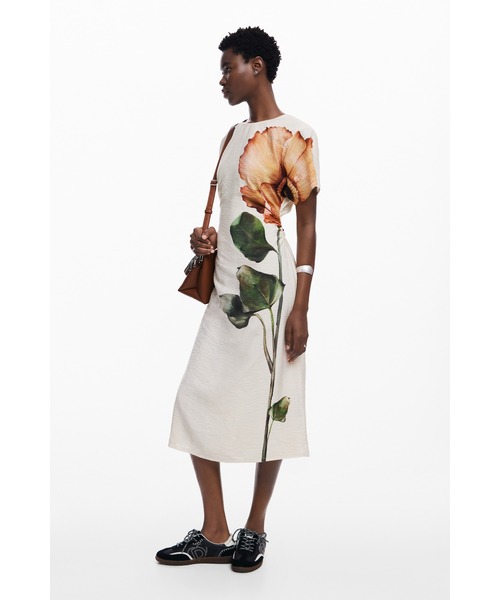 Desigual（デシグアル）の「ピーチブロッサム ワンピース（ワンピース・レディース・ブラウン・S/M/L/XL/XS）」の4枚目の写真