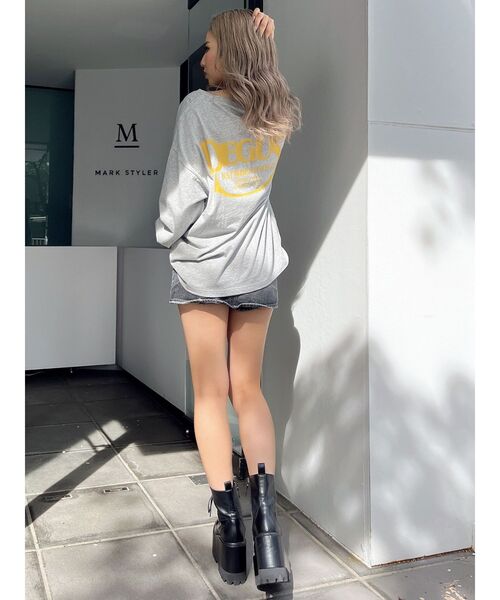 GYDA（ジェイダ）の「【WEB限定！！】DEGUST LOOSEロンT（Tシャツ/カットソー・レディース・ブラック/グレー/オフホワイト・FREE）」の19枚目の写真