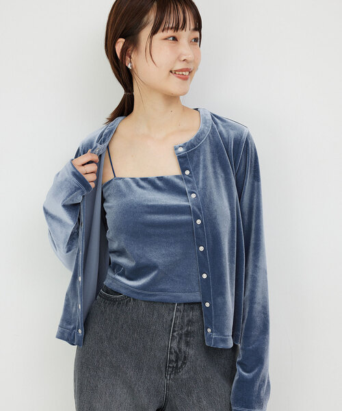 SLOBE IENA(スローブイエナ)の「ベロアパット付きキャミソール(その他アンダーウェア/インナー・レディース・ベージュ/ブラック/チャコールグレー/ブルー系その他・FREE)」の16枚目の写真