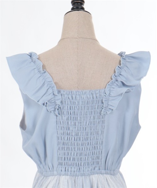 axes チェスボードホルダーワンピース サックス チェスボードホルター  