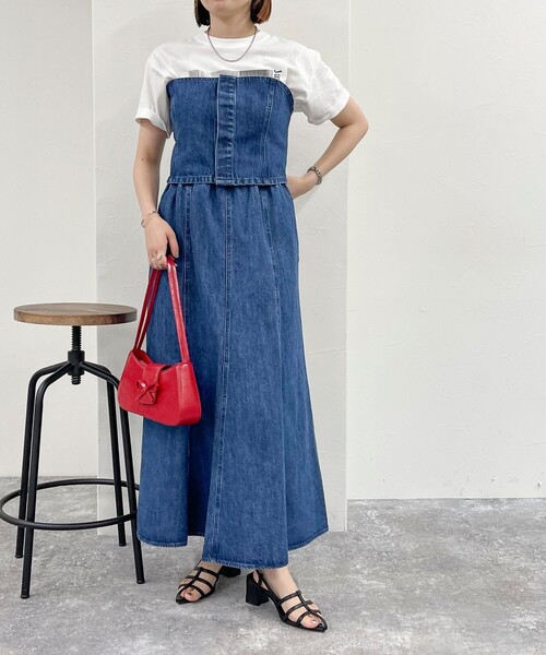 fredy emue（フレディエミュ）の「デニム/ミリタリービスチェ（シャツ/ブラウス・レディース・カーキ/サックスブルー/ブルー・38）」の4枚目の写真